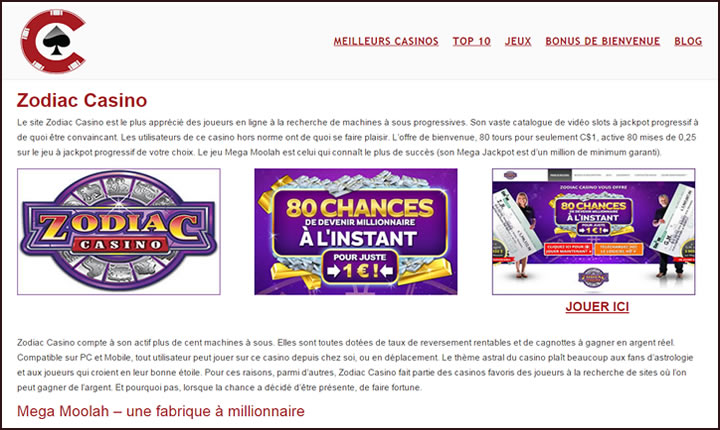 Listing de casino d'autorité pour jouer sur l'Internet Canadien